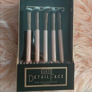 Luxie Detail Face Brush Set in Rose Gold New